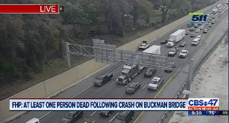 The crash snarled traffic on the Buckman for several hours on Tuesday morning.