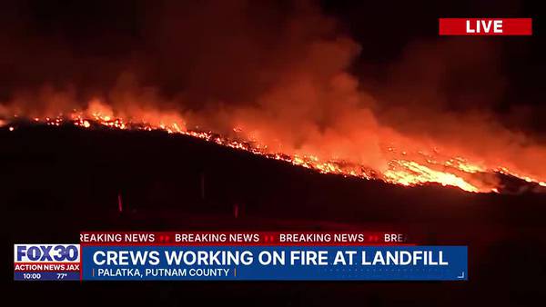 Large fire reported at Putnam County landfill, multiple units working to control spread