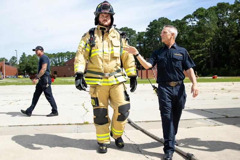 JFRD runs Jags' center Luke Fortner through a few basics of the job.