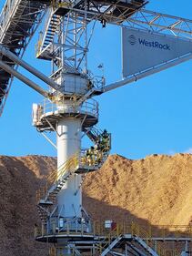 The fire took place over 90 feet in the air.