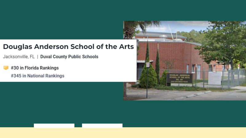 Douglas Anderson School of the Arts, Jacksonville (No. 30 in the state, No. 345 nationally)