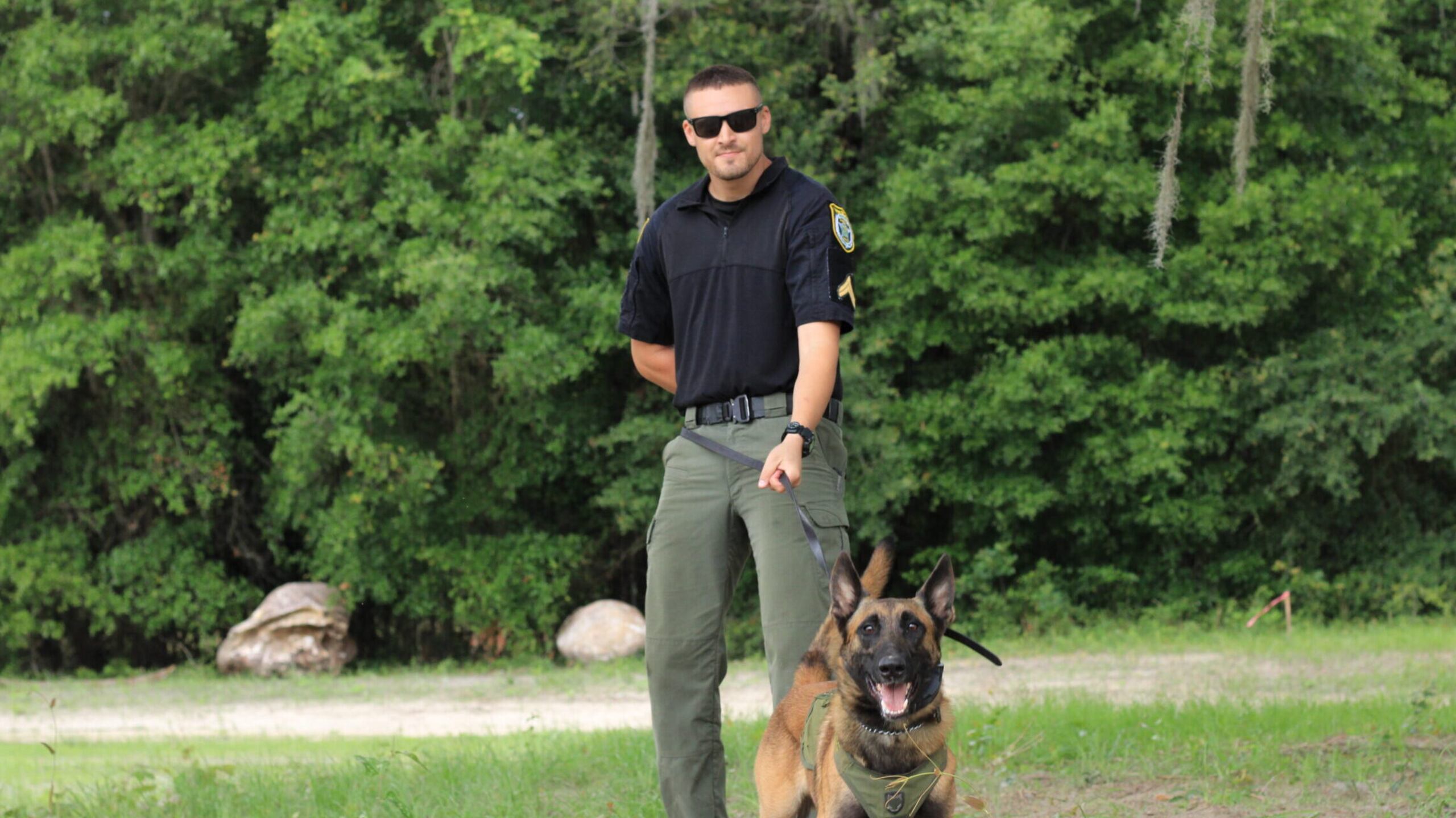 Columbia County Sheriff's Office canine and handler place 1st despite injury.