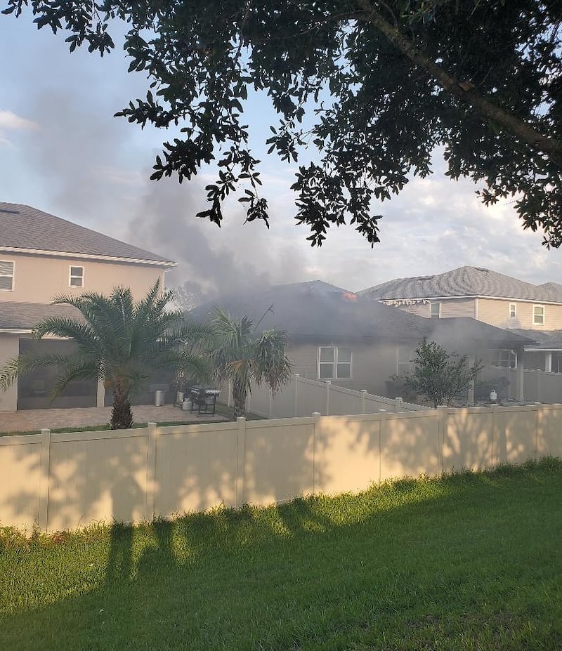 St. Johns County Fire and Rescue responds to a house fire in the World Golf Village area on Memorial Day.