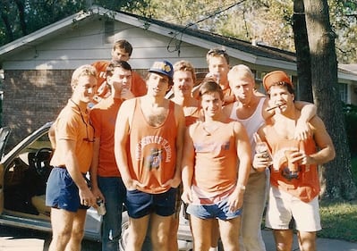 Can you spot Action Sports Jax anchor Dan Hicken in this photo (hint, center in blue hat)? This was taken during Florida-Georgia week in 1984.