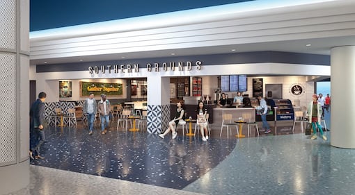 Southern Grounds, which opened its first location in the airport in February in Concourse A, will now also open a new location in the pre-security center court area, JAA said.