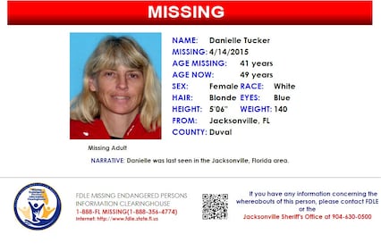 Danielle Tucker was reported missing from Jacksonville on April 14, 2015.