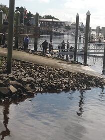 A viewer sent Action News Jax this photo from the scene of a metal dock collapse in St. Marys.