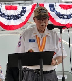 Korean War veteran Dr. Henry Moreland spoke about the history defending Korea.