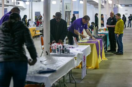 Day 1 of the annual Veterans Stand Down event at the Jacksonville Fairgrounds.