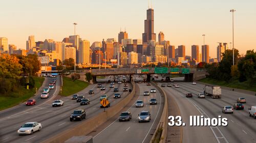 Illinois: 21.41 driving incidents per 1,000 residents