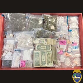 Waters said varied amounts and types of drugs, a bulletproof vest, and $8,769 in cash were also seized.