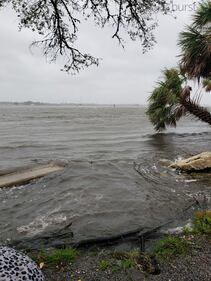 Flooding at Mike McCue boat ramp in Jacksonville