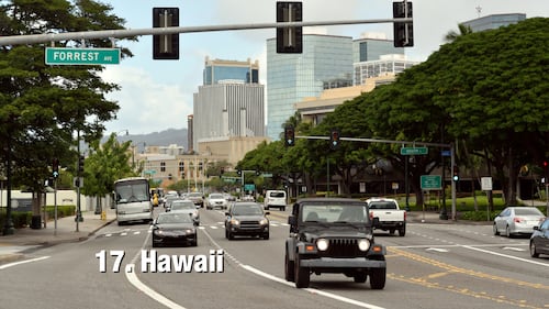 Hawaii: 26.02 driving incidents per 1,000 residents