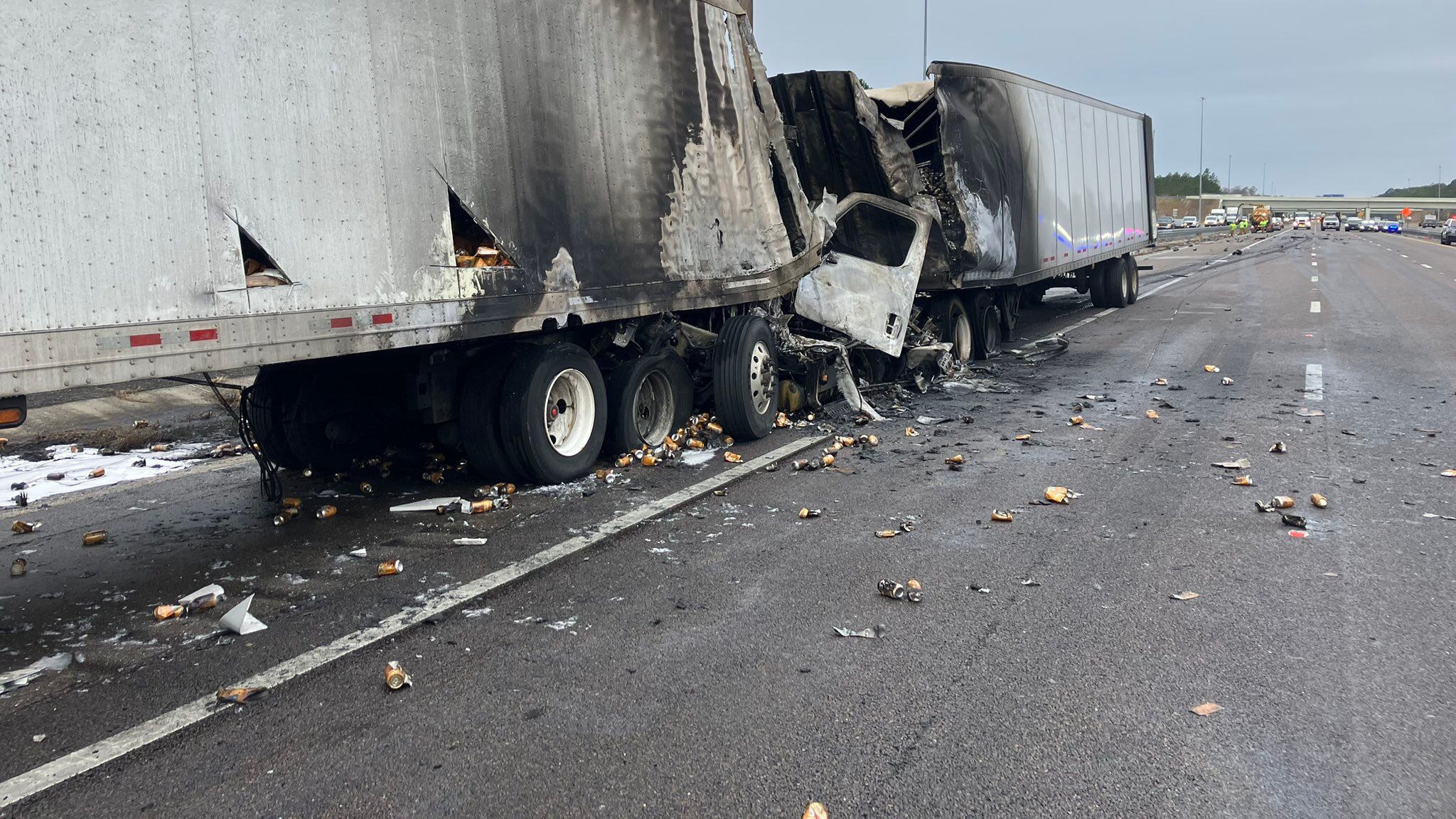 TRAFFIC ALERT ⚠️ Semi truck fire on I10 eastbound, fatal crash