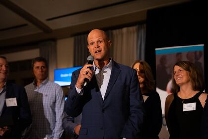 Danny Wuerffel speaking at the gala on Friday.