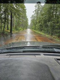 This viewer encountered flooding on Fort Mudge Road in Brantley County, Ga.