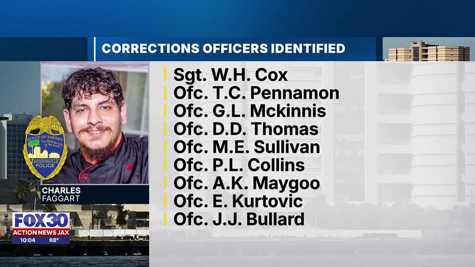 Corrections officers involved in incident before Charles Faggart's death identified
