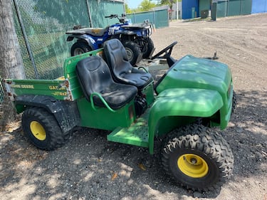 A 2002 John Deere Gator 4X2 is ready for its new owner.