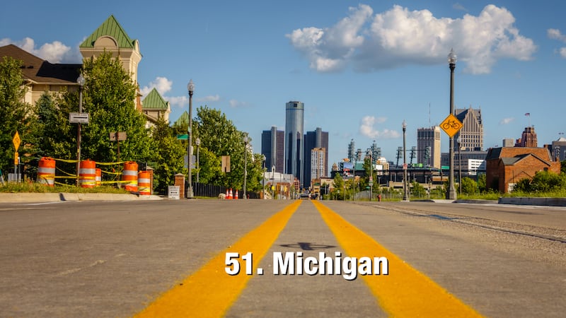 Michigan: 11.28 driving incidents per 1,000 residents