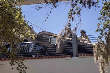 The Jacksonville Fire and Rescue Department shared images from the partial garage collapse at Ascension St. Vincent's Riverside on Tuesday, Sept. 12.