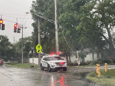 Power line down at Penman Road and Seagate Avenue in Jacksonville Beach