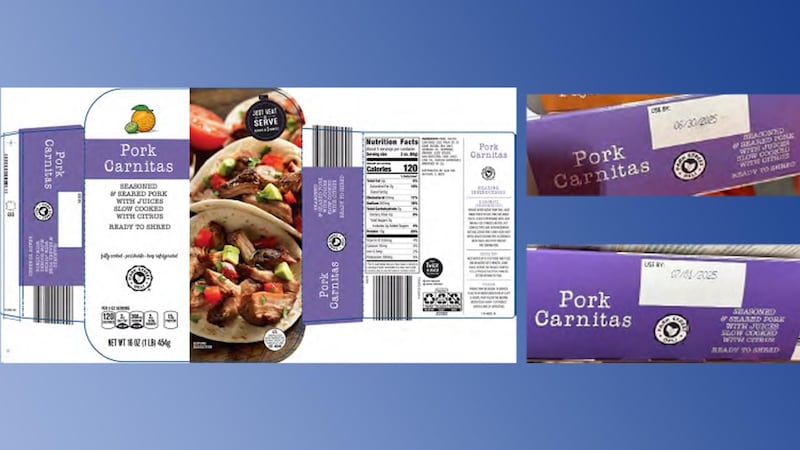 Public health alert: Pork carnitas sold at Aldi recalled for foreign material contamination