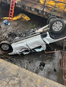 Authorities are responding to a crash on Interstate 95 southbound near the Duval-Nassau county line. The Nassau County Sheriff’s Office said a truck pulling a camper flipped over the bridge near mile marker 370.
