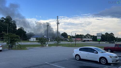 A motel fire was reported in Folkston, Ga. at around 5:30 p.m. on Monday.