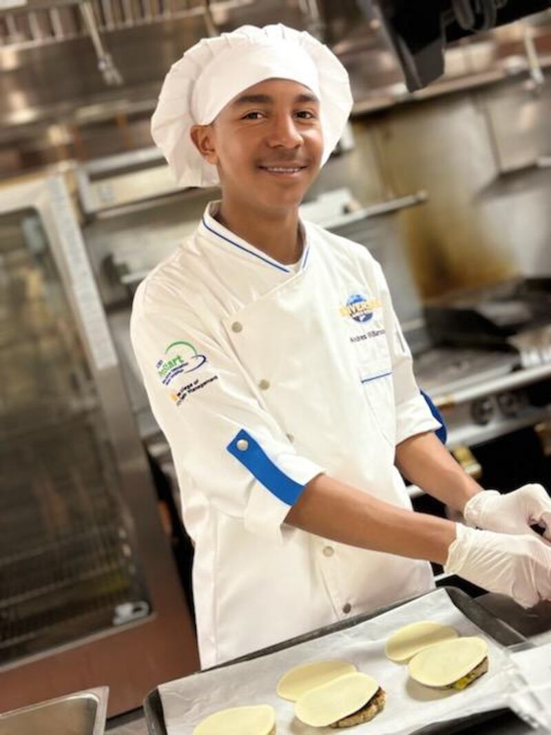 Another member of the Ridgeview High School culinary team who is led by their amazing teacher, Ms. LaPierre.