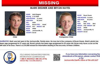 Mark Degner was reported missing from Jacksonville on Feb. 10, 2005.