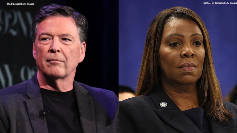 Judge dismisses cases against James Comey, Letitia James