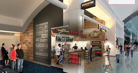 This location will replace Firehouse Subs’ current airport location, which will eventually close to make way for the construction of Concourse B.