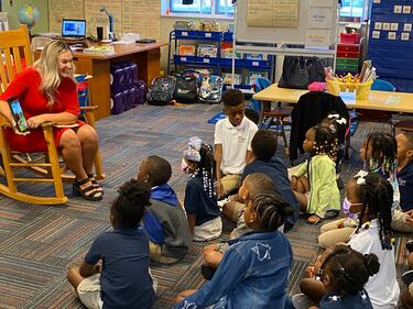 Action News Jax’s Chandler Morgan got to read to the first grade class at the YMCA Tiger Academy on Tuesday morning!