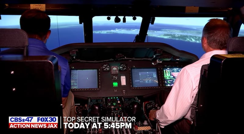 Action News Jax’s John Bachman is taking you inside the top-secret simulator with his co-pilot, Action News Jax First Alert Weather Chief Meteorologist Mike Buresh.