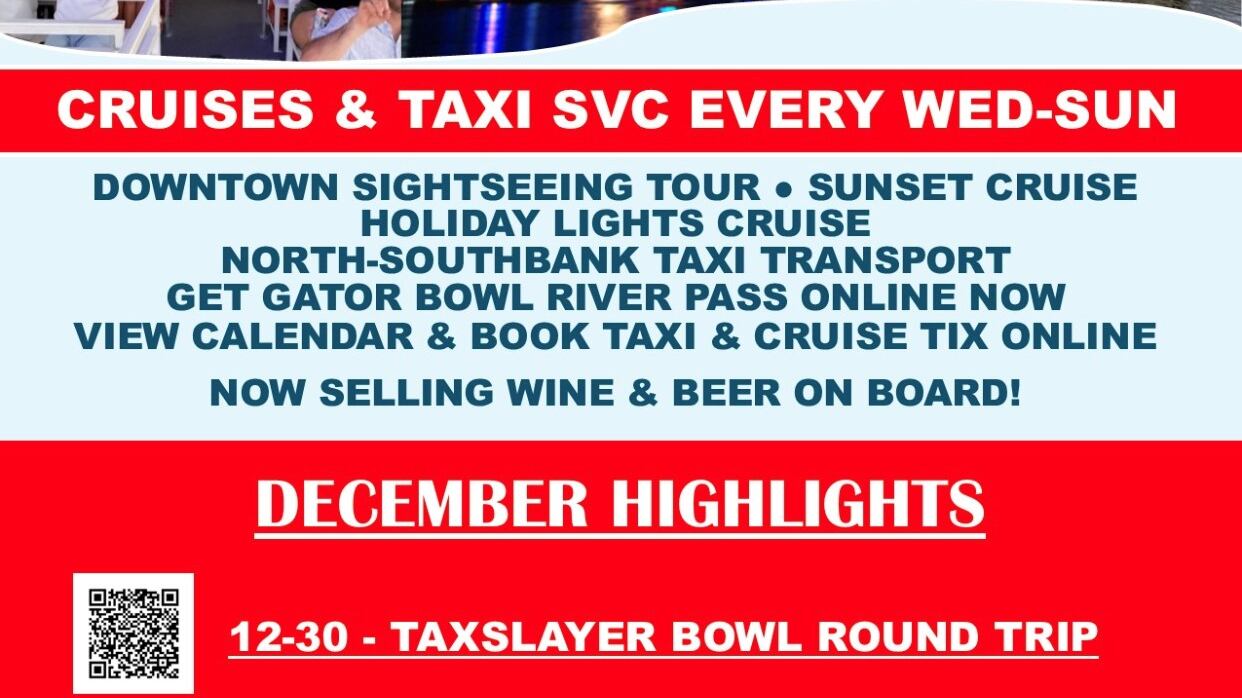 Round trip service to and from the Taxslayer Bowl on Friday, Dec. 30.