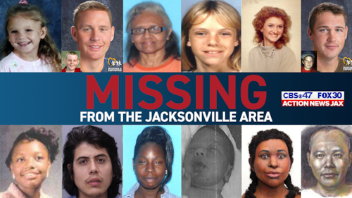 Fifty-three people are missing from the Jacksonville area, including Northeast Florida and Southeast Georgia. Some of these cases include remains of individuals who have not been identified.