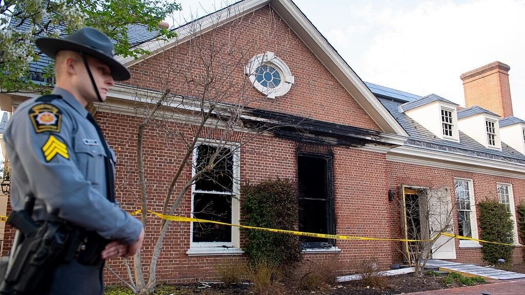 Burned governor's mansion