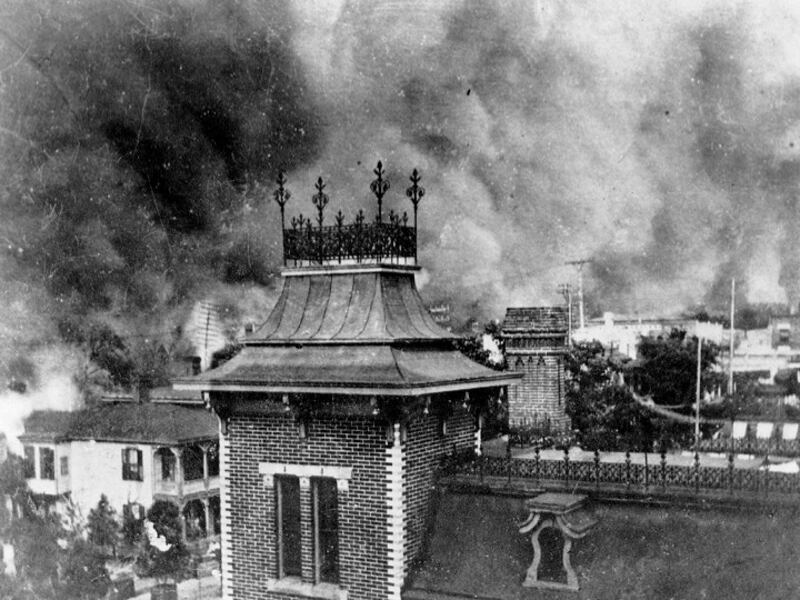 Smoke could be seen as far south as Savannah, Georgia.