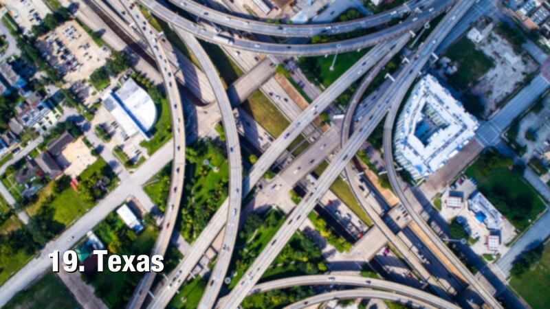 Texas: 25.61 driving incidents per 1,000 residents