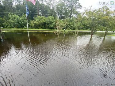 This picture sent in shows flooding in Lawtey.