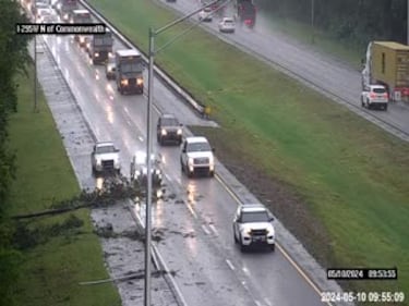 Interstate 295 traffic was snarled on the West Beltway due to branches in the road on I-295 southbound between Pritchard and Commonwealth Roads.