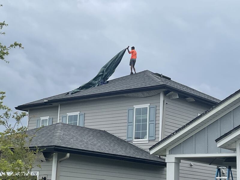 Damage in the Trailmark neighborhood after tornado comes through St. Johns County