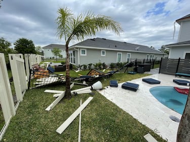 Damage in the Trailmark neighborhood after tornado comes through St. Johns County