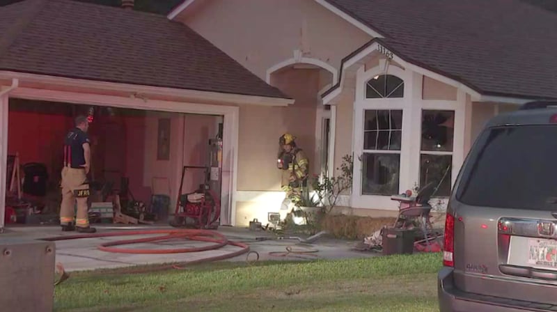 JFRD personnel inspect the damage.