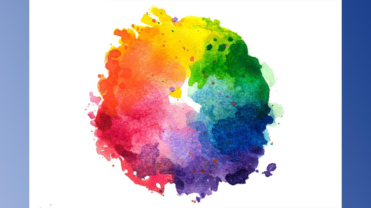 An abstract color wheel