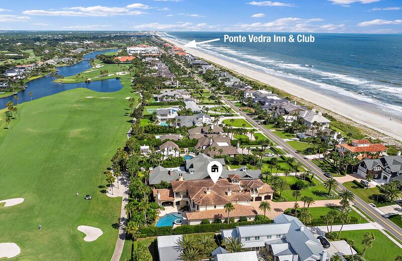 A Mediterranean-style home on Ponte Vedra Boulevard that’s “just steps from the beach” is being listed by Douglas Elliman Real Estate for $10.6 million.