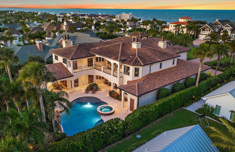 A Mediterranean-style home on Ponte Vedra Boulevard that’s “just steps from the beach” is being listed by Douglas Elliman Real Estate for $10.6 million.