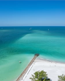 This old railroad track ends right into the Gulf of Mexico in Anna Maria Island.