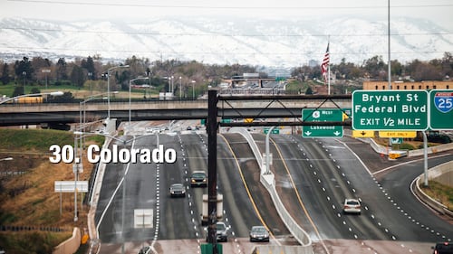 Colorado: 22.88 driving incidents per 1,000 residents