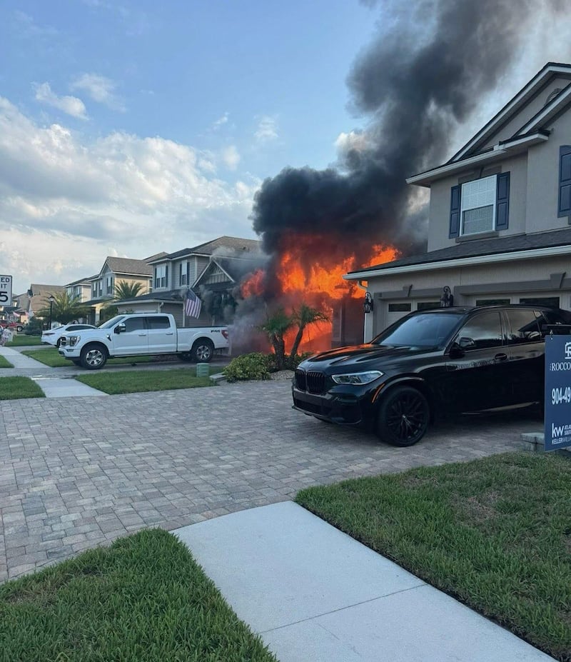 St. Johns County Fire and Rescue responded to a house fire in the World Golf Village area on Memorial Day.